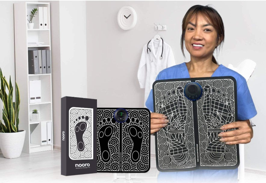 EMS Masseur de pieds, tapis de massage pliable