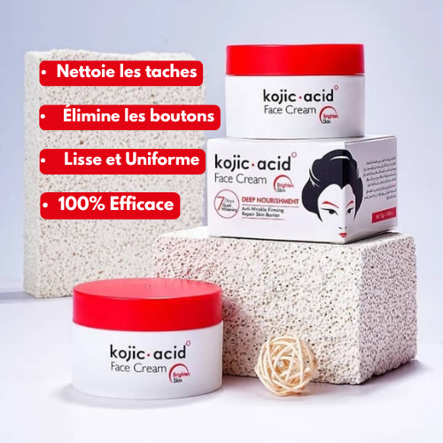Crème Visage Kojic : Soin Complet Anti-Taches, Acné et Signes de l’Âge